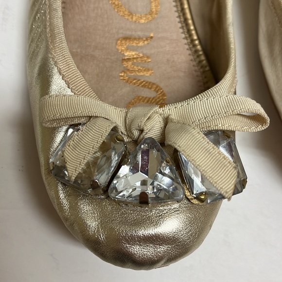 Sam Edelman gold leather flats 6.5 - Picture 3 of 15